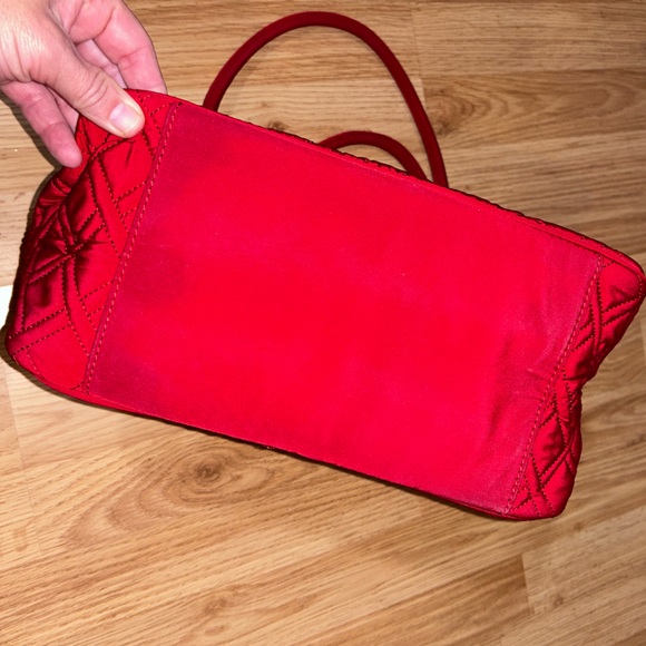^SOLD* Vera Bradley Tango Red Quilted Satchel Handbag Purse - Picture 4 of 8